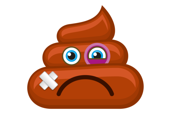 Download Black Eye Poop Emoticon. Sad Hurted Poo - Poop Collection