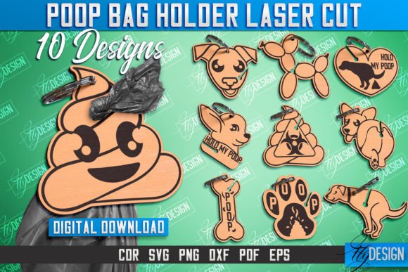 Download Poop Bag Holder Laser Cut Design Bundle - Poop Collection