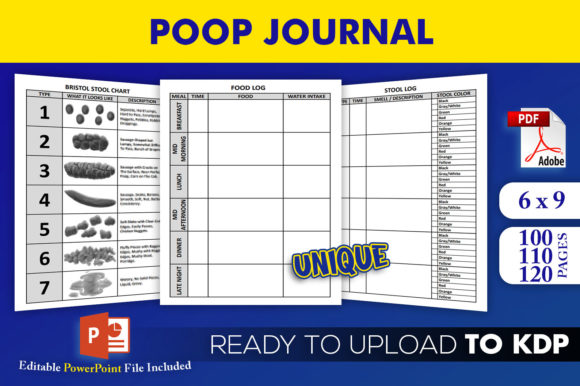 Download Poop Journal Stool Logbook KDP Interior - Poop Collection
