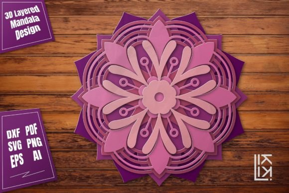 Download Multilayer Mandala Laser Cut File Vol.8 - Multilayer mandala Collection