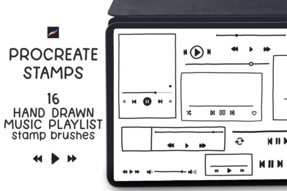 Download Procreate Music Playlist Stamp Brush - Procreate Collection
