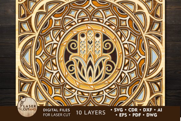 Download Multilayer Mandala Wood or Paper Cut - Multilayer mandala Collection