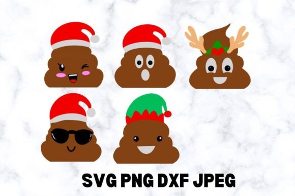 Download Cute Christmas Poop SVGs - Festive Poop - Poop Collection