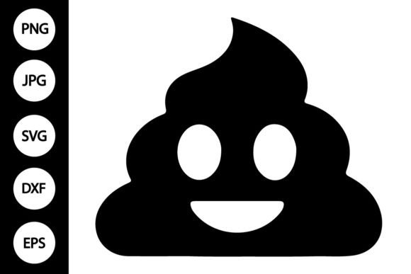 Download Silhouette Poop Emoji SVG - Poop Collection